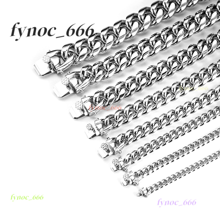 Faucet Chain Necklace Miami Cuba Silver Stainless Steel Trendy Men 6mm 8mm10mm12mm 14mm 16mm 18mm Gold Cuban Link Chain 1pcopp