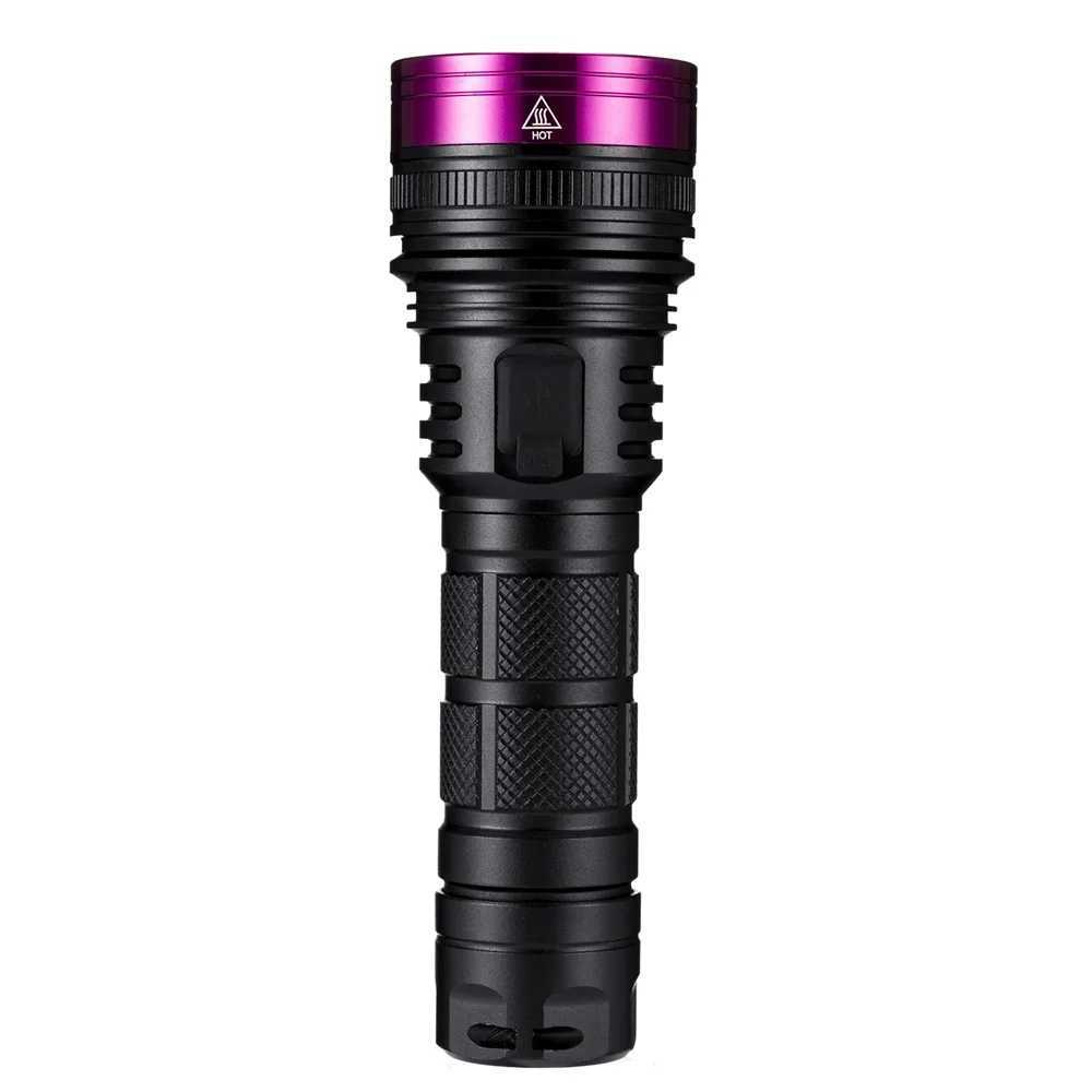 20W 365nm Ultraviolet Blacklight Flashlight Rechargeable UV Torch Invisible Ink Torch Pet Stains Hunting Marker Check SV18 C250915