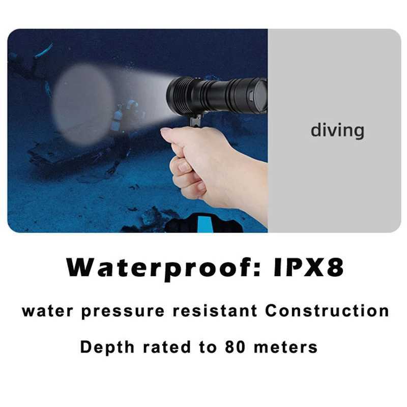 HISWN DR01 Diving Fill Flashlight IPX8 Waterproof 2500LM Ultra Bright Flashlight Professional underwater photography for diving C250915