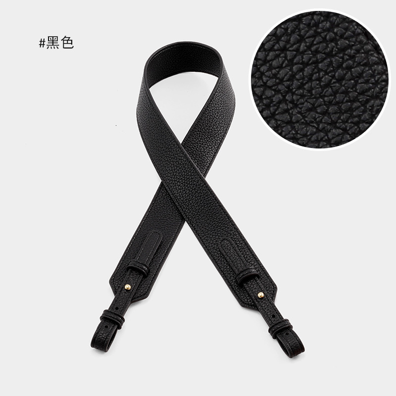 Bag Parts Accessories Woman PU Leather Wide Shoulder Strap Lychee Pattern Two Long Short Bucket Bag Strap er Replacement Bags Straps 230217