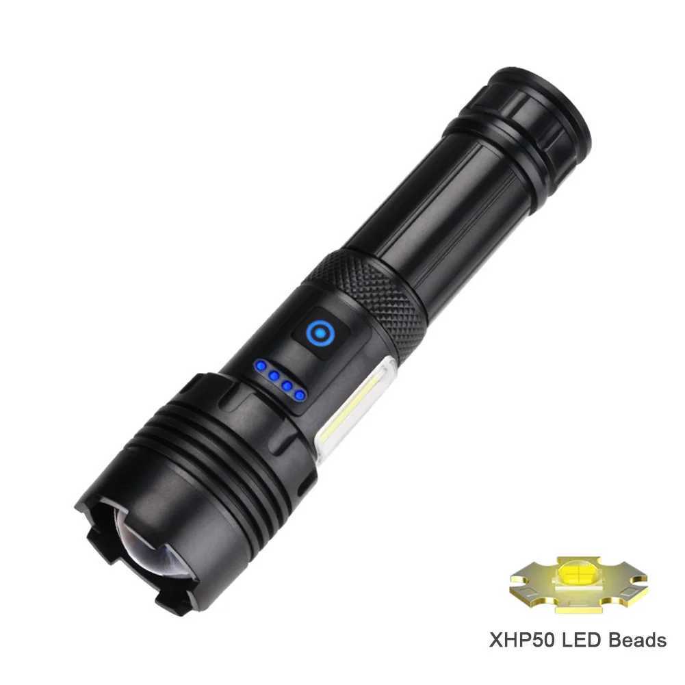 LED Flashlights USB Rechargeable Waterproof High Lumens Flashlight 3 Modes Super Bright Flashlight for Outdoor Fishing Adventure C250915