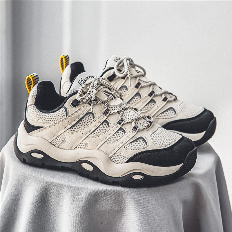 Free shipping deisgner shoes for mens running shoes black beige New fashionable versatile outdoor casual sports shoes