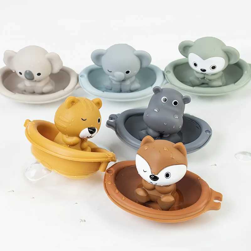 Baby Bath Toys Floating Animal Otter Hippo Seal Kid Bathroom Shower Basketball Hoop Game Children Swimming Pool Water Play Gift C250915