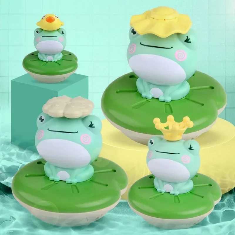 New Baby Bath Toys Electric Spray Water Floating Rotation Frog Sprinkler Shower Game For Children Kid Gifts Swimming Bathroom C2509151