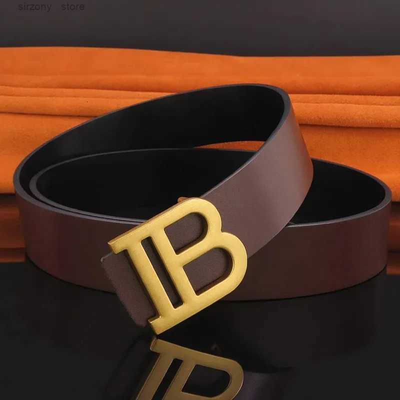er Mens Leather Alloy Buckle Belt 37cm Business and Leisure Dualuse Highend er Durable Belt Z250913
