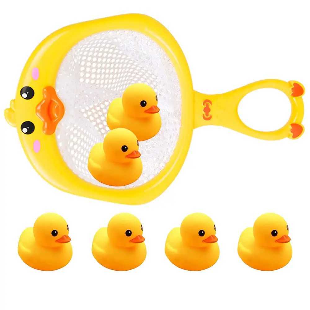 Baby Bath Toys for Kids Bathtub Duck Toy SetKids Floating Bath Toys with 6 Pcs Ducks Fishing Net Bathroom Toddler Toys Water C250915