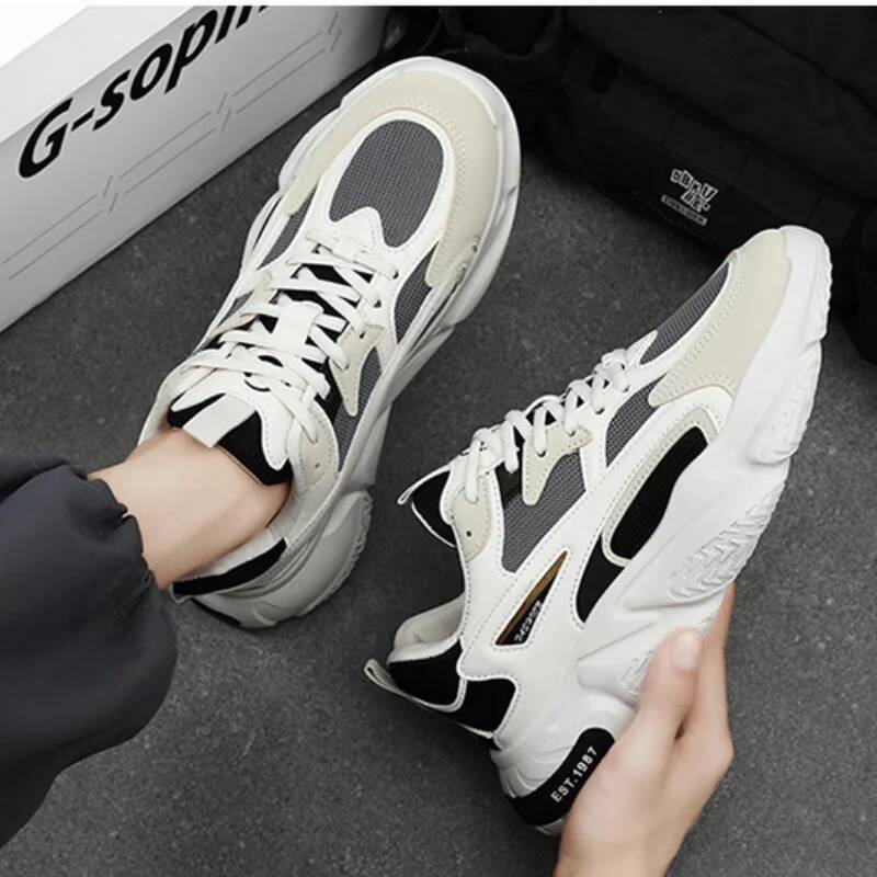 New Trend Men's Sneaker Platform Breathable Casual Mesh Lace Up Running Shoes Men Versatile Walking Shoe Zapatillas Hombre ddmydog