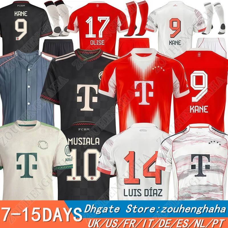 S-4XL 25 26 Oktoberfest trikot LUIS DIAZ MUSIALA Third Soccer Jerseys 2025 2026 OLISE Home Away Player fans KANE KIMMICH COMAN Football Jersey Shirts kit Men kids
