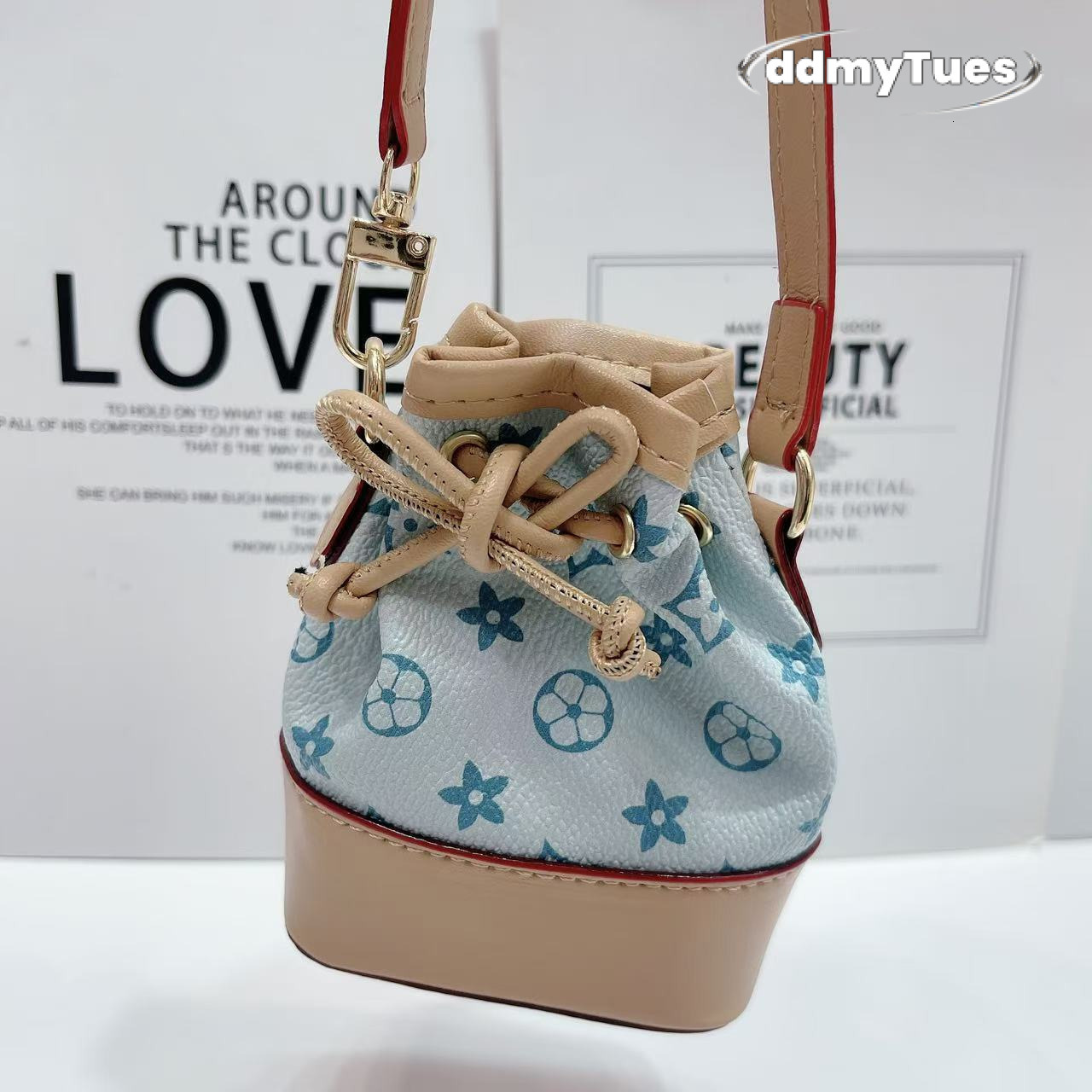 Bestseller Mini Coin Purse Bucket Print 2024 New Fashion Crossbody Women's Stylish Handheld Single Shoulder Bag ddmytues
