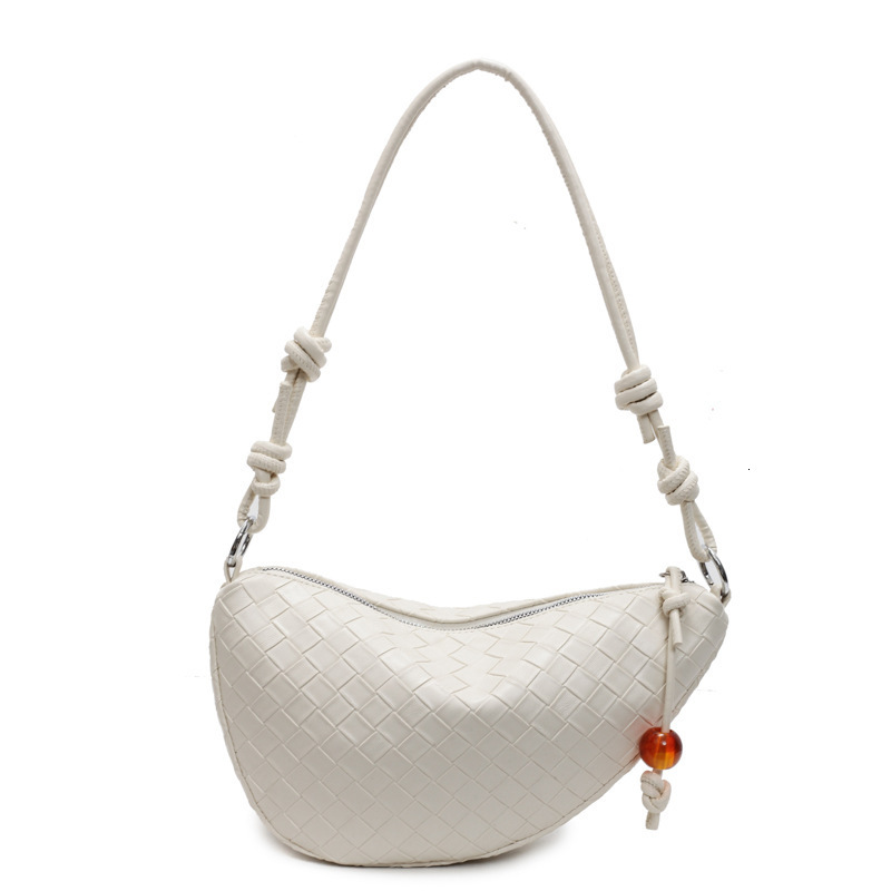 Luxury Brand Designer Bag New Niche Water Bottle Crescent Handheld Underarm Bag Solid Color Woven Single Shoulder Dumpling Bag Fashion Versatile Cross
