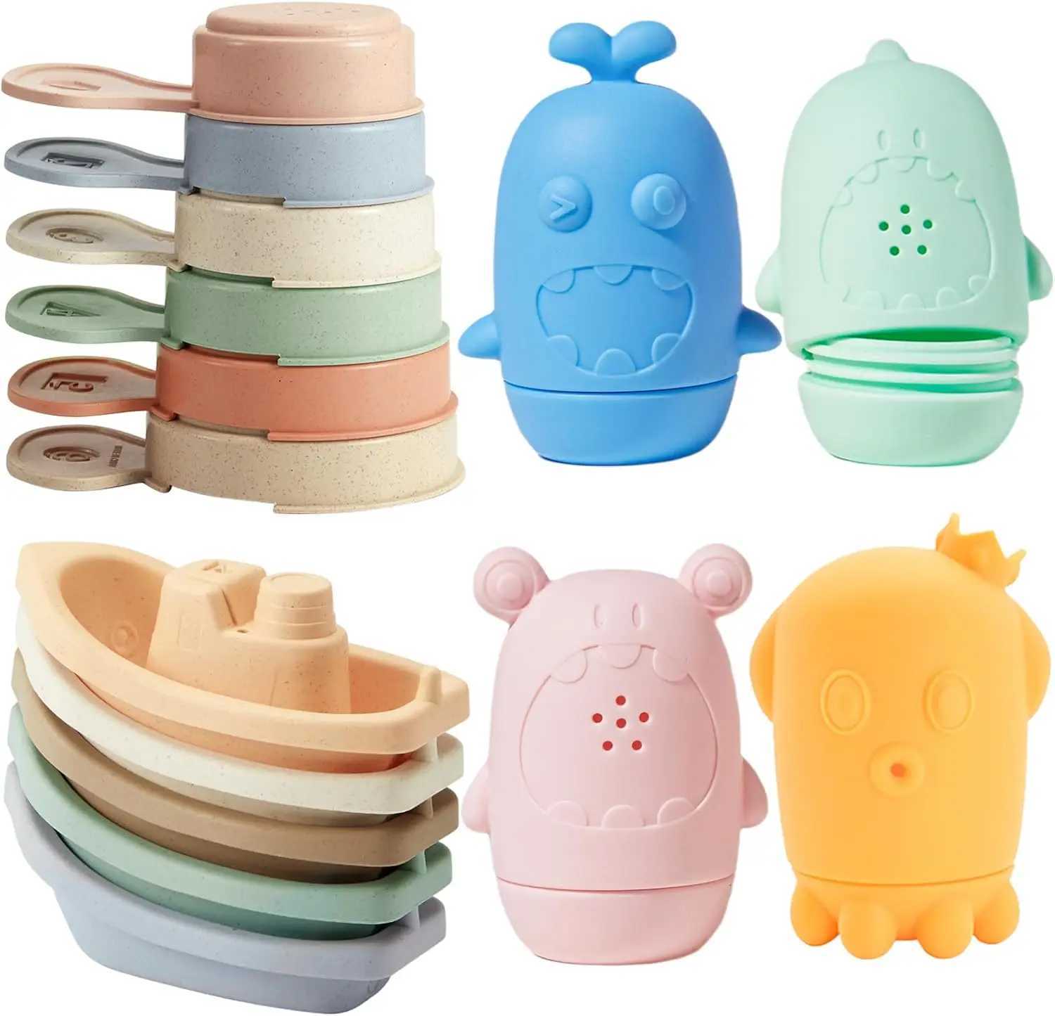 Ocean Series Bathtub Toys Silicone Bath Toys for Babies Bath Toys for Kids Silicone Sprinkler Bathtub Animal Toy C250915