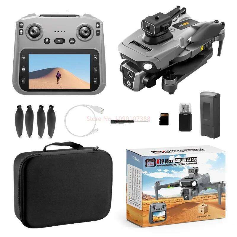 Hot Selling K19 Max Brushless Motor Image Transmission Aircraft Aerial Photography With Screen Control Gps Four-Axis Drone
