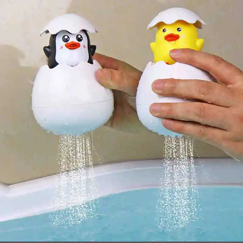 Baby Bathing Toy Kids Cute Duck Penguin Egg Water Spray Sprinkler Bathroom Sprinkling Shower Swimming Water Toys For Kids Gift C250915