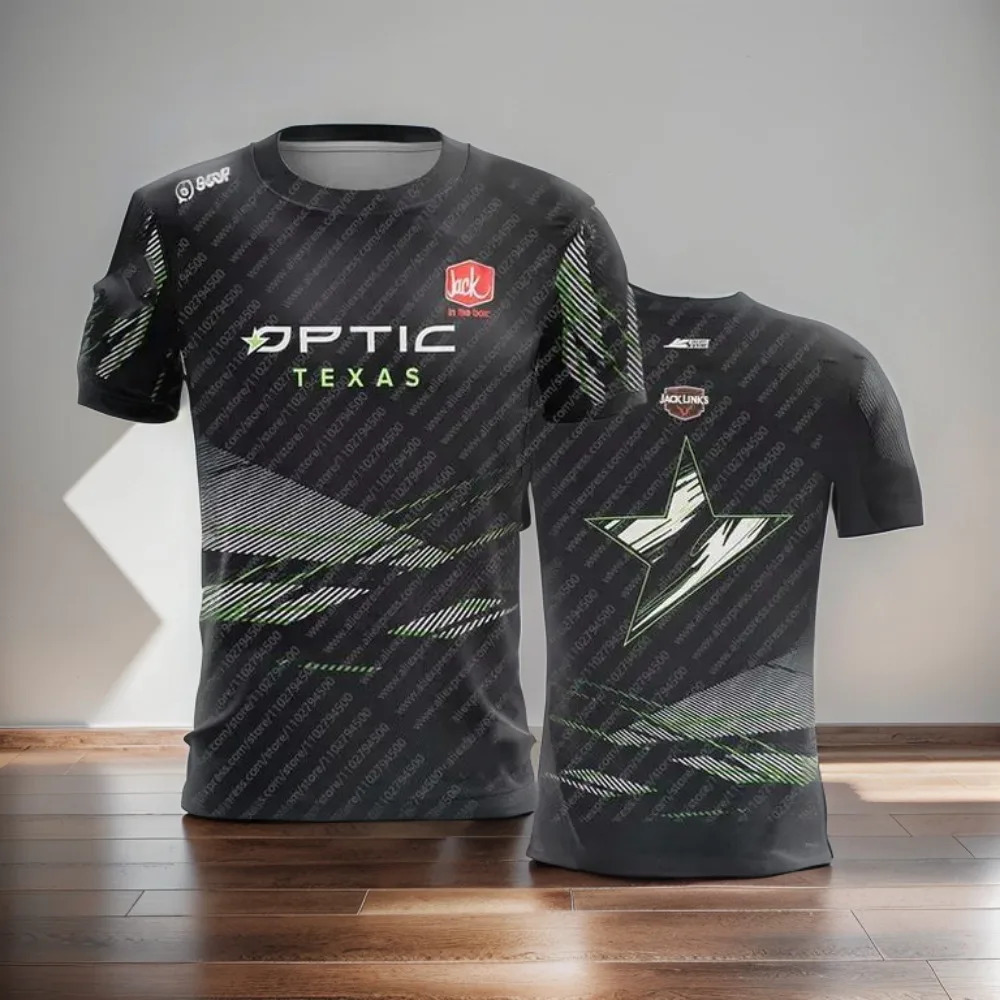 OpTic GAMING Jersey Texas Black Team Uniform Custom Adult Kids Summer Short Sleeve Tshirt For Esport Wear Fans 250915
