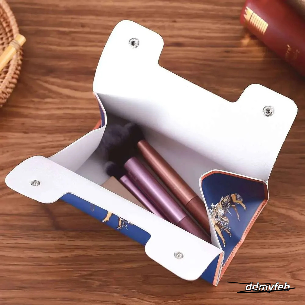 Retro Furniture Tissue Box PU Napkin Holder Desktop Bedroom Coffee Table Paper Drawer Leather Car Universal Organizer ddmyFeb