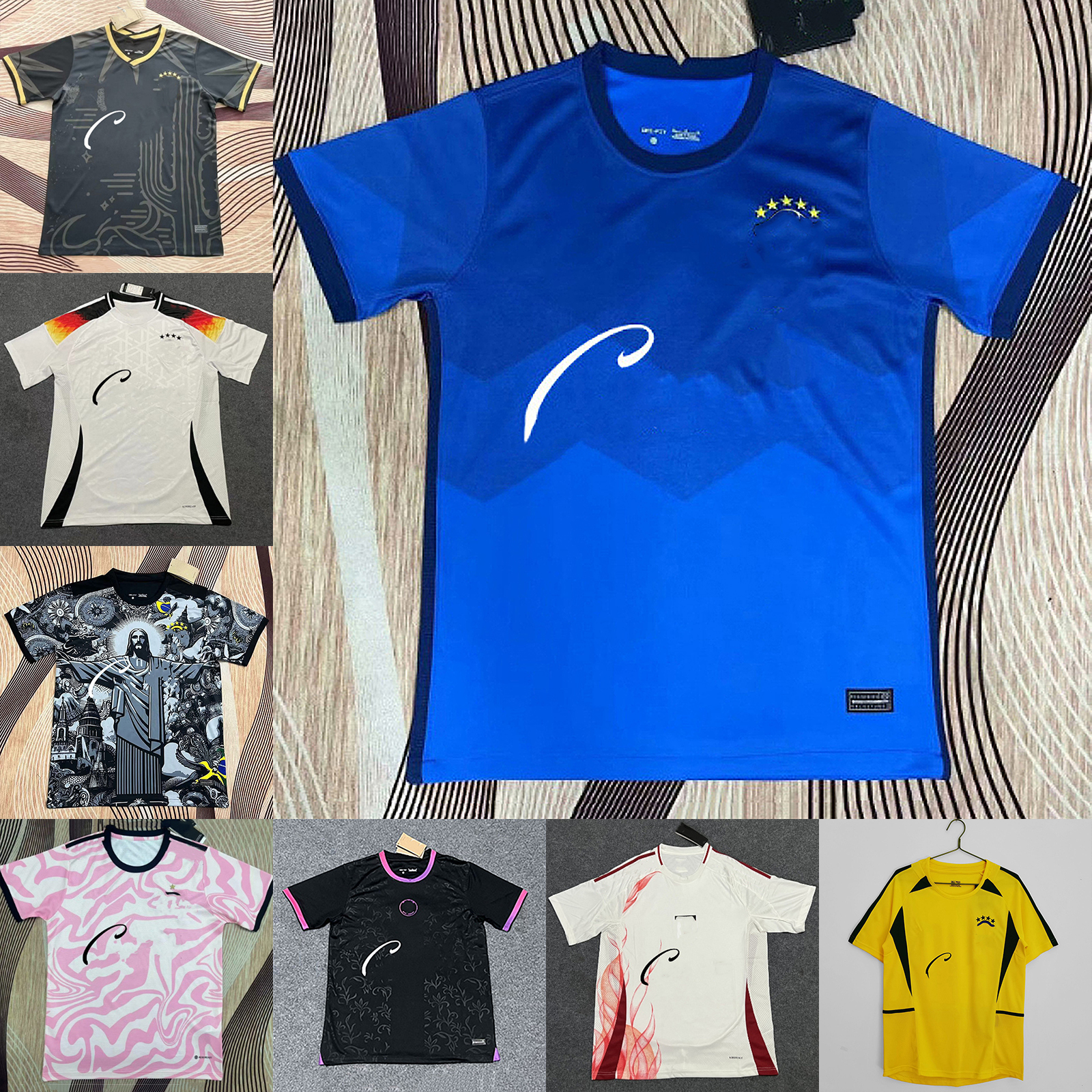 Mens Designer Soccer Jersey Letter Print T Shirt Summer Breathable Sports Quick Drying Short Sleeve Jerseys Shirts Men Women