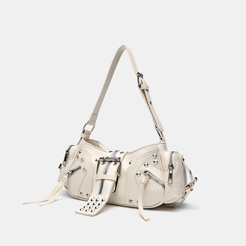 Girls Y2k Shoulder Bags for Women Large Capacity Grunge Tote Handbag er Female Multi-pocket Underarm Bag Trend 241104