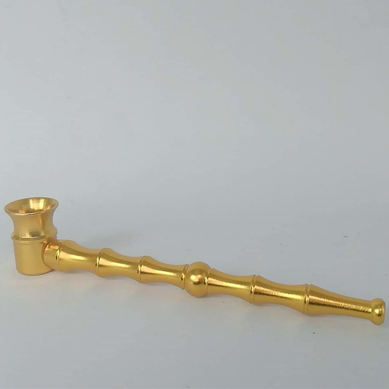 Metal aluminum Pipe Portable Bamboo Pipe For Men to Smoke Tobacco Leaves and Sweat Tobacco Pipe Y7