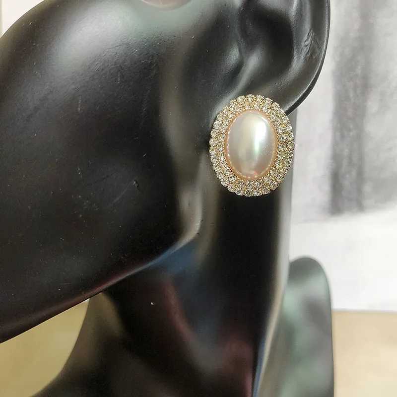 JXCUL French Elegant Retro Temperament Pearl Rhinestone classic Earrings For Women Girl Party Jewelry Gift New A513XJ250915