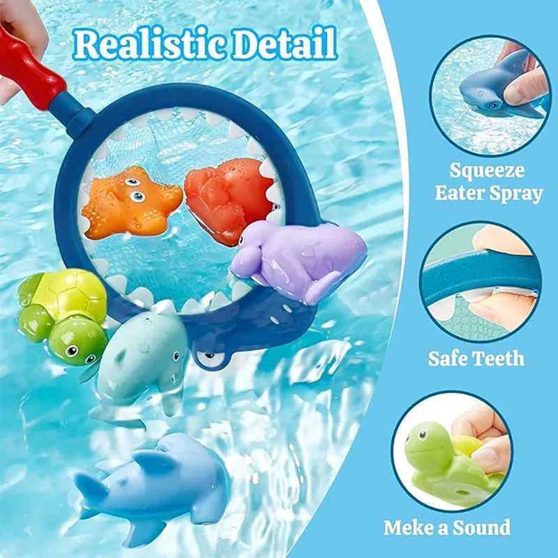 Children Bath Toys Indoor And Outdoor Swimming Pool Beach Parentchild Interactive Catch Fish Game Toys Water Floating Fish Toys C250915