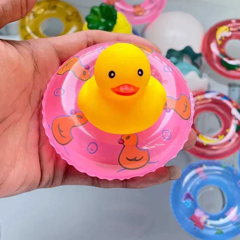 Summer Mini Swimming Circle Toy Babby Kids Funny Swimming Doll Pool Float Ring Toys Floating Rubber Bath Pool Inflatable Toy C250915