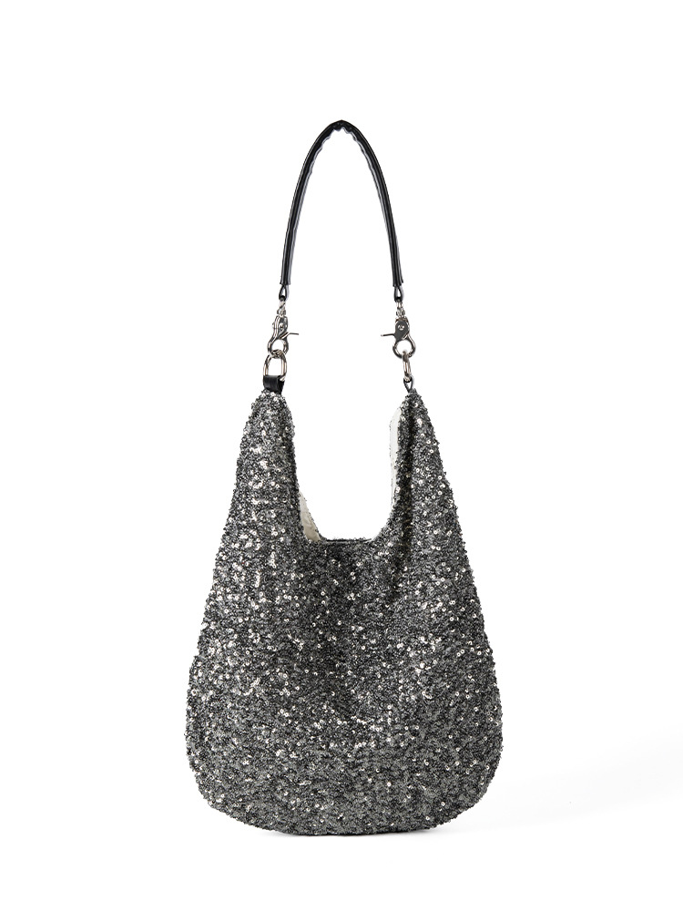 Korean-Style Niche Design Personality Fashion Sequined Tote New Style Versatile Large-Capacity Handbag Shoulder Bag For Women