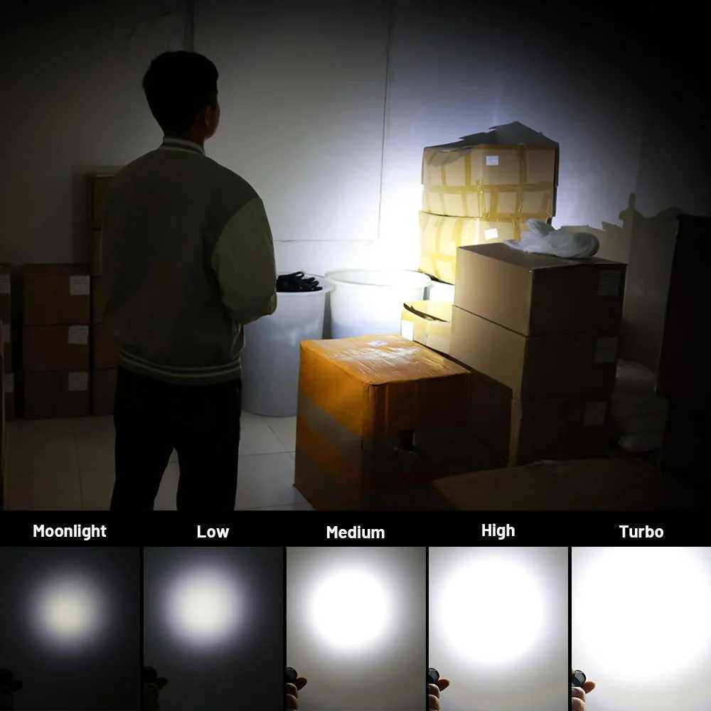 Sofirn Mini SC13 SST40 LED 1300lm Tactical 18350 Rechargeable Flashlight 6000K Keychain Light with Magnetic C250915