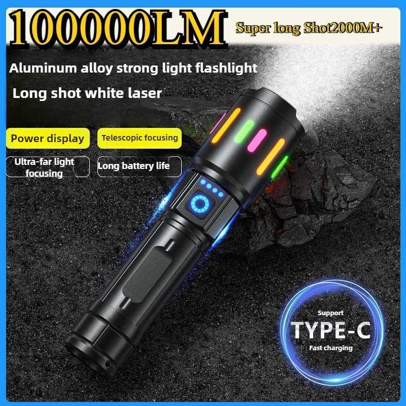 LED Flashlight High Power Tactical Self Defense Emergency Lantern Rechargeable Zoom Longdistance Lighting Camping Outdoor Torch C250915