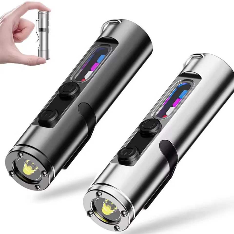 Taclite Mini Flashlight Emergency Torch Rechargeable Magnetic LED Tactical Flashlight EDC Strong Light Outdoor LED Camping Lamp C250915