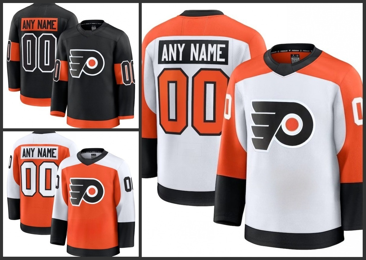 Flyers Travis Konecny Matvei Michkov Morgan Frost Ivan Provorov Nicolas Deslauriers Nick Seeler Sean Couturier Custom hockey Jersey