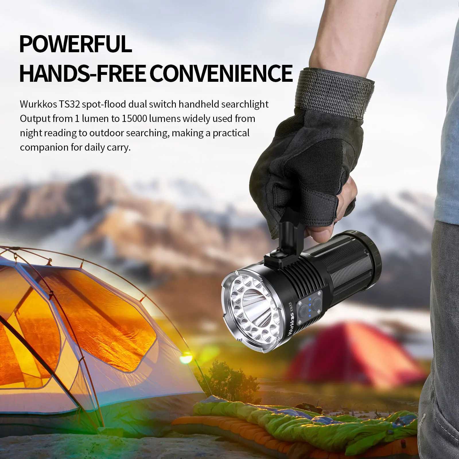 Wurkkos TS32 Powerful Flashlight 13000LM 3A Power Bank Dual Switch 321700 Waterproof Light 12 XPL2LH351D 1 SFT40 LED C250915