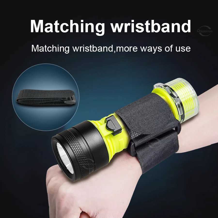 Super bright Underwater Lantern XHP190 Rechargeable Professional Diving Flashlight 18650 Diving Torch IPX8 Waterproof Lantern C250915