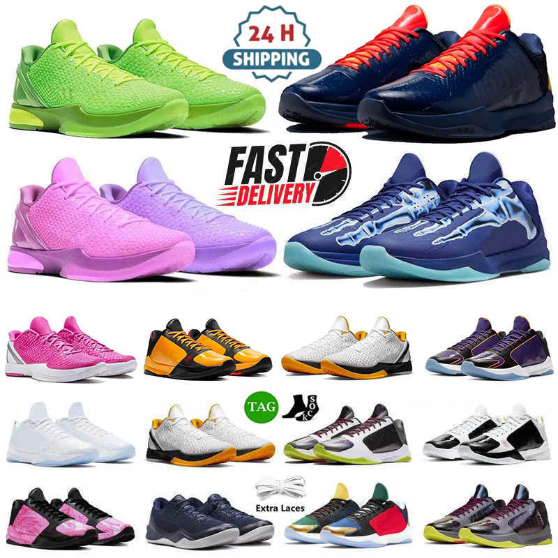 Mamba 5 Protro 6 Mens Basketball Shoes Caitlin Clark Indiana Fever Dodgers Reverse Grinch EYBL Forest Black Del Sol What If White Men Women trainers Sports Sneakers
