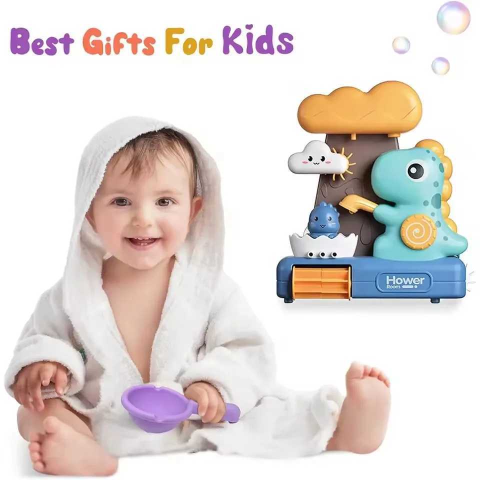 Baby Bath Toys Cartoon Animal Dinosaur Bathroom Water Toys for Children Bath Shower Head Bathe Play Water Game Toys for Kids C250915