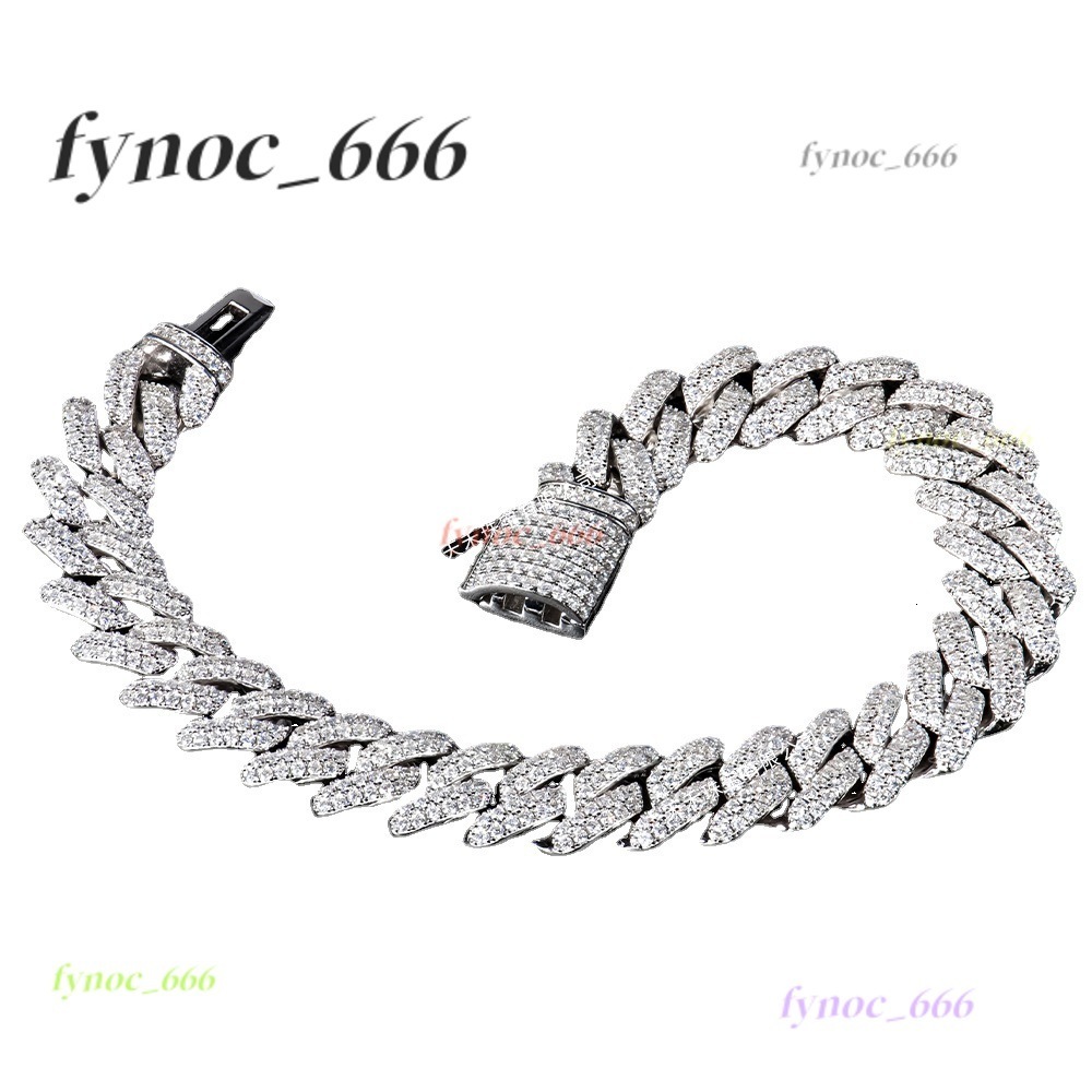 Cuban Chain Mens HipHop Rap Moissanite Bracelet Jewelry Accessory Light Luxury HighEnd Feel
