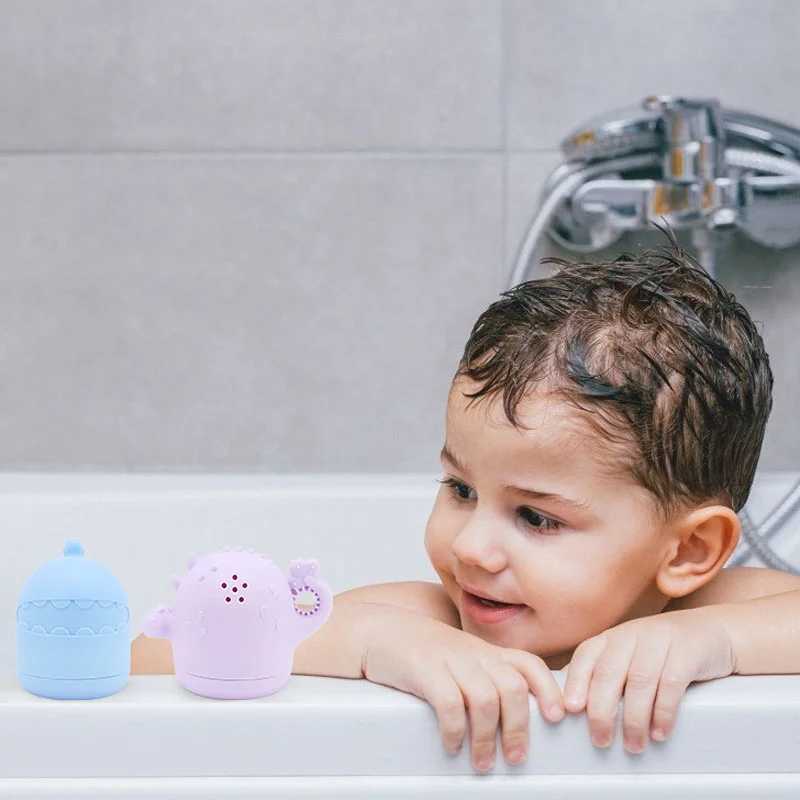 Baby Silicone Bath Toys Cute Dinosaur Cartoon Dragon Baby Silicone Puzzle Bathing Toys for Kids Bathroom Play Water Game Toys C250915