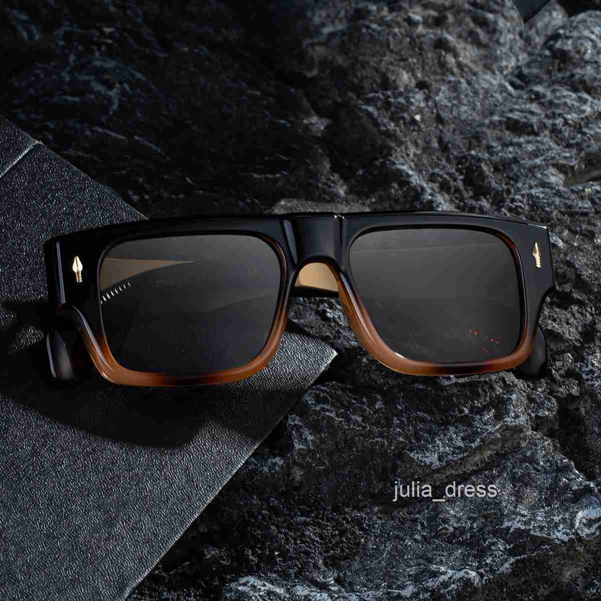 2025 New Fashion Square Frame Sunglasses for Men Unique Trendy Highend Sun Protection Sunglasses for Men