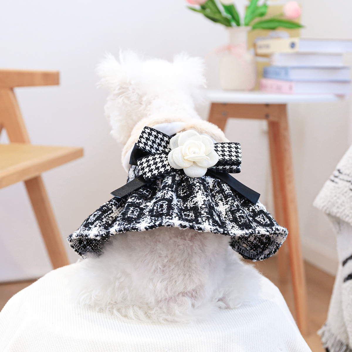 Pet Puppy Cat Clothes Autumn Winter Stylish Floral Dress