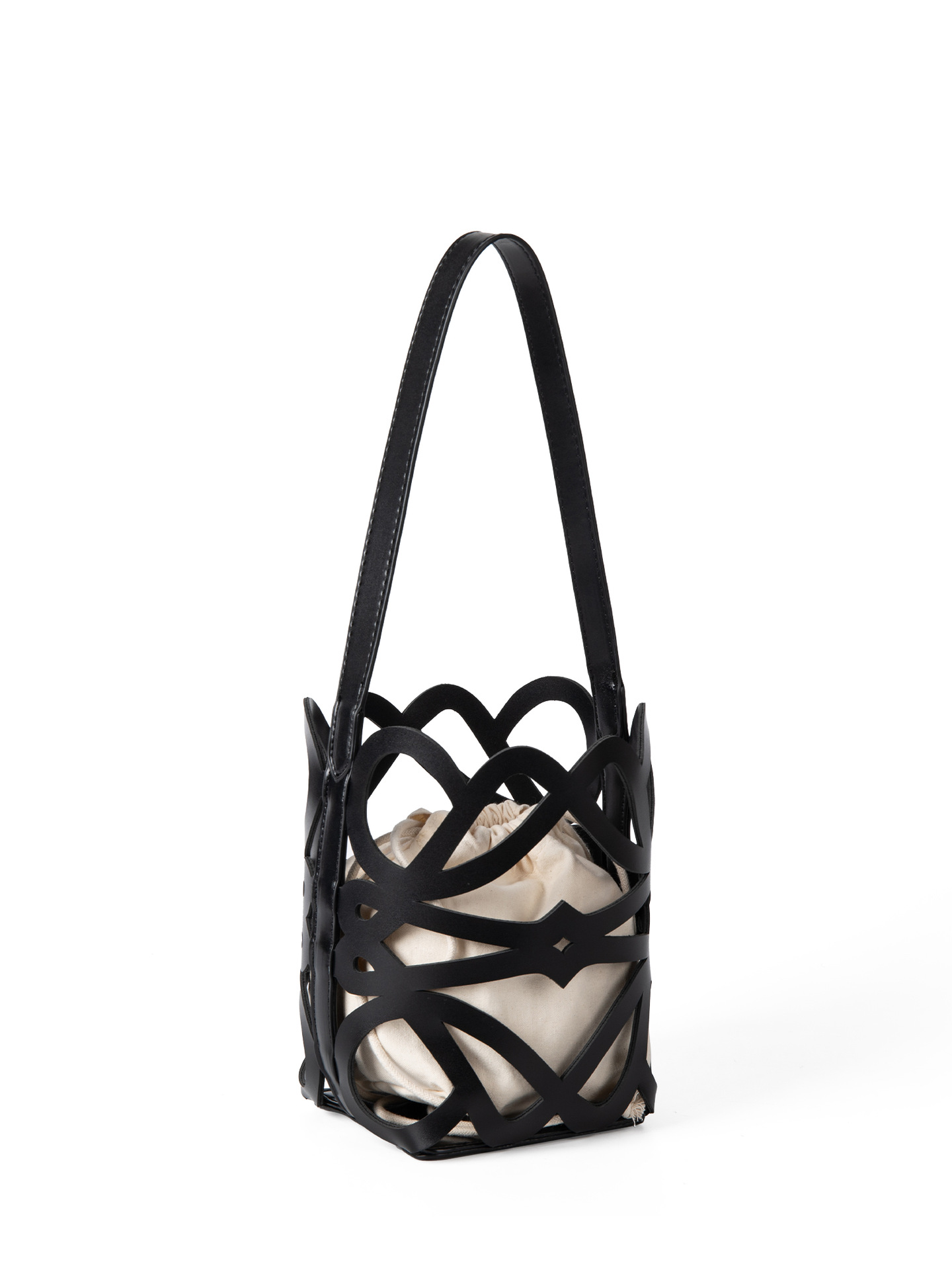 2025 Korean-Style Niche Hollow Design Vegetable Basket Bucket-Shaped Unique Fashionable Versatile Handbag And Shoulder Bag For Women