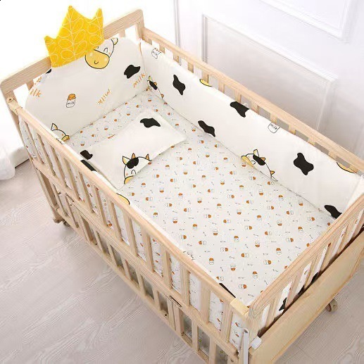 AntiCollision Bed Bumper Baby Bed Full Cotton FivePiece Set Baby Bed Bumper Bed Rail Cloth Soft Full Surround Excluding 250902