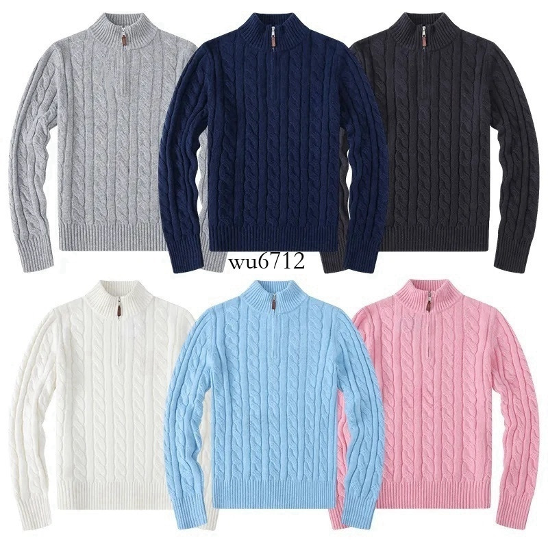 mens sweaters autumn wool casual small horser pull half zip chandail cardigan jacket winter long sleeve sweater Pullover women hoodie size S-2xl