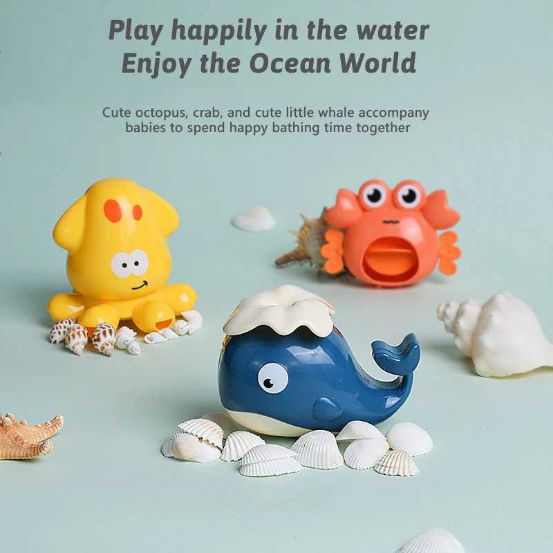 Baby Bath Toy Children DIY Suction Cup Building Water Slide Marine Animals Dinosaur Egg Shower Interaction Games Play Water Toys C250915