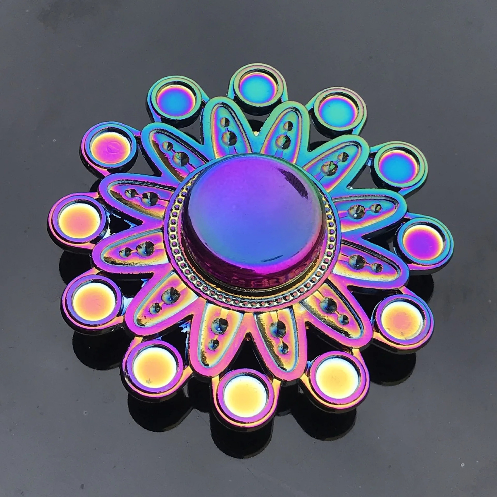 Rainbow Fidget Metal Spinner Colorful Finger Spinners High Speed Hand Spinners Fidget Toys for Stress Anxiety Relief for Adults 250912