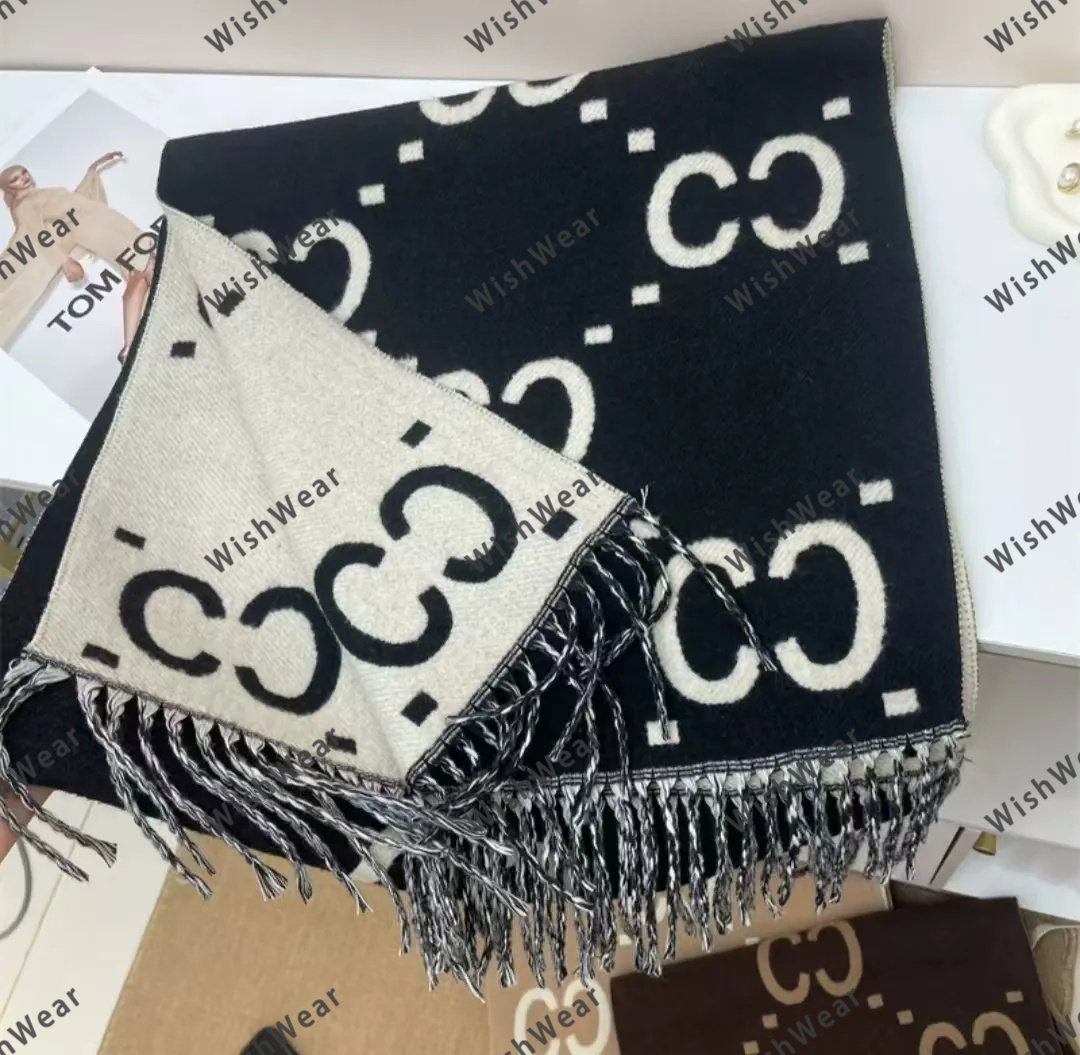 fashion letter designer scarf for women cashmere designers echarpe men tassel winter schal full letters sciarpa soft warm wool luxury scarfs classic sjaal