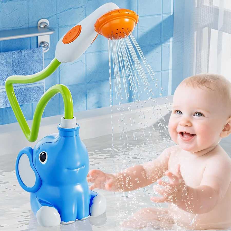 Elephant Baby Bath Shower Head Toys for Kids Bath Toys for Infants Kids Swimming Pool Toys Bathtub Toys Toddlers Newborn Infants C250915