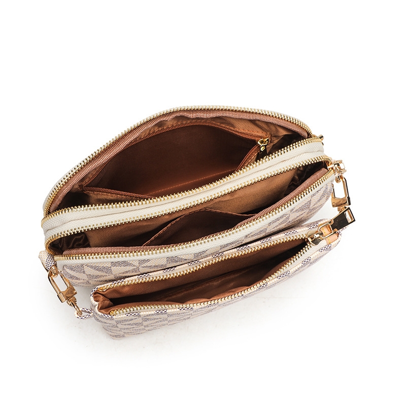 2025 New Fashionable Crossbody With Adjustable Shoulder Strap, Windmill Pattern Printed Camera Bag, Three Piece Set, Small Square Bag fashion Designer