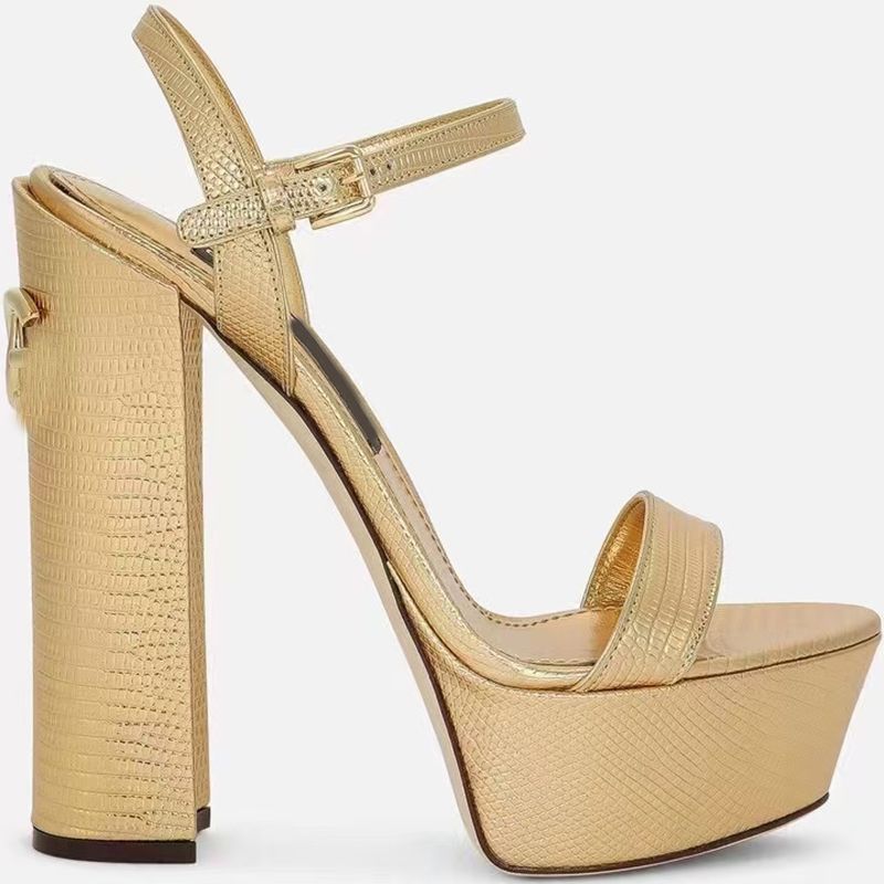 Designers Sandals shoes for womens platform heel 35-43 Denim cowhide Printing decoration high heeled women shoe Wedding Party Chunky Heel Sandal