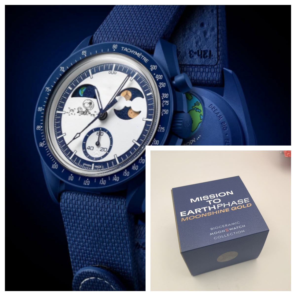 NEW 1965 Mens Watches Full Function Quarz Chronograph Watch Mission To Mercury 42mm Nylon Luxury Watch Limited Edition Master Wristwatches MISSION TO EARTH PHASE