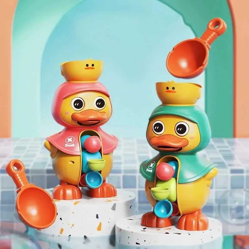 Kids Shower Bath Toys Cute Duck Bathtub Toys for Toddlers 14 Years Old with Rotating Water Wheels Bathroom Power Suction Water C250915