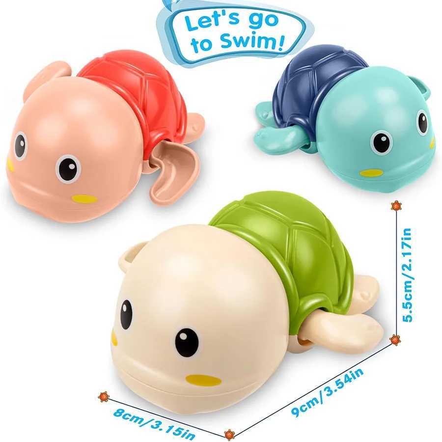 Baby Bath Toys Water Chain Clockwork Bathing Cute Swimming Turtle Toy Toddler Pool Beach Classic Toy For Kids Water Playing C250915